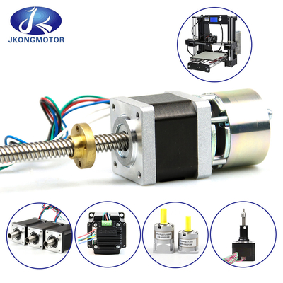 Jkongmotor 12V 24V NEMA 8 11 17 23 24 34 42 52 Mini Micro Ball Screw Linear Geared Closed Loop Stepper Motor với phanh