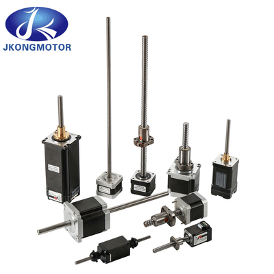 Jkongmotor OEM ODM Nema 8 11 14 17 23 24 34 12v 24v Động cơ bước tuyến tính Điện 4 6 dẫn Động cơ ứng dụng servo