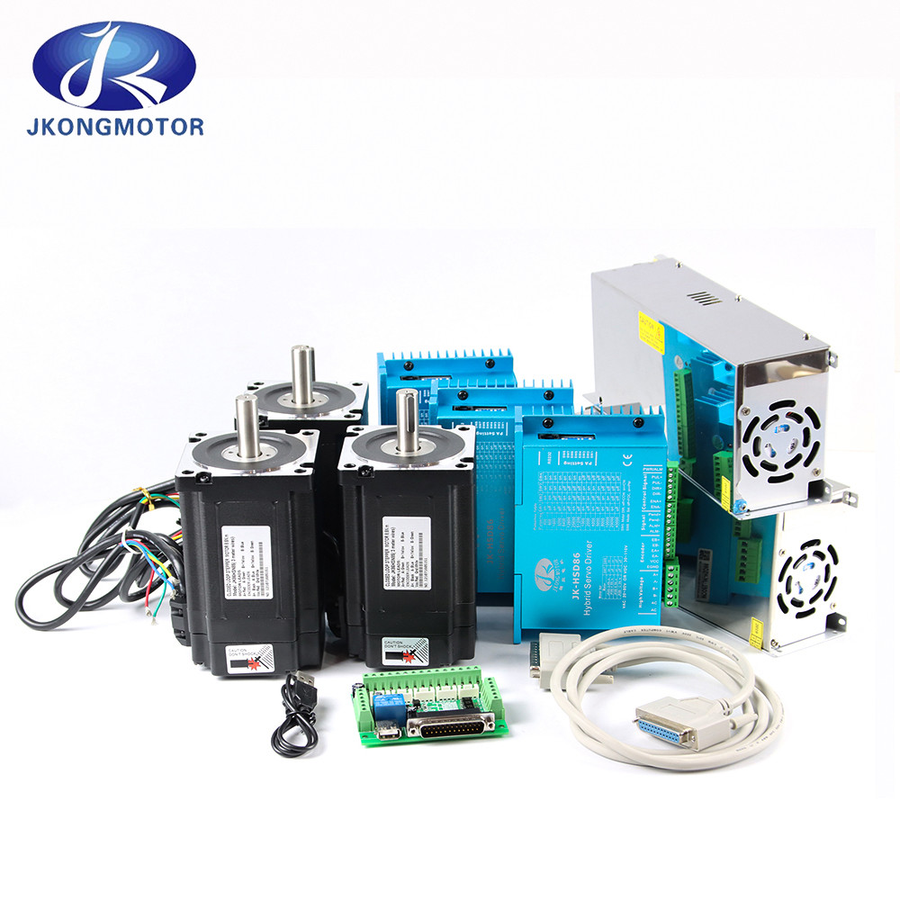 Jkongmotor Nema 11 17 23 24 34 Close Loop Hybrid Set Integrated Closed Loop Stepper Motor với mã hóa / phanh / hộp số