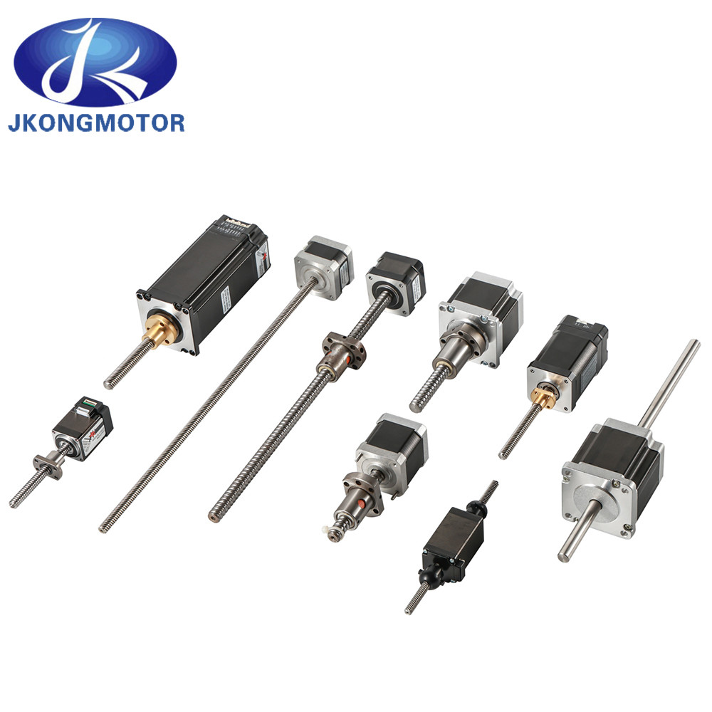 Jkongmotor nhà máy Trung Quốc Nema8 11 14 16 17 23 24 34 Động cơ bước thẳng với vít chì cho máy in 3d Động cơ bước thẳng