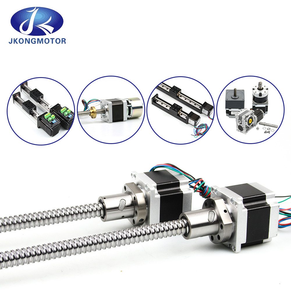 Jkongmotor Động cơ vít bóng 2.8A 23HS10028-SFU1204 Vít 300mm Nema23 Động cơ bước cho Động cơ vít bóng hướng dẫn tuyến CNC
